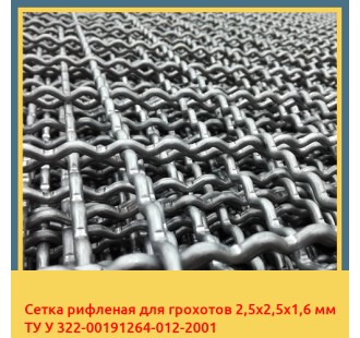 Сетка рифленая для грохотов 2,5х2,5х1,6 мм ТУ У 322-00191264-012-2001 в Актау